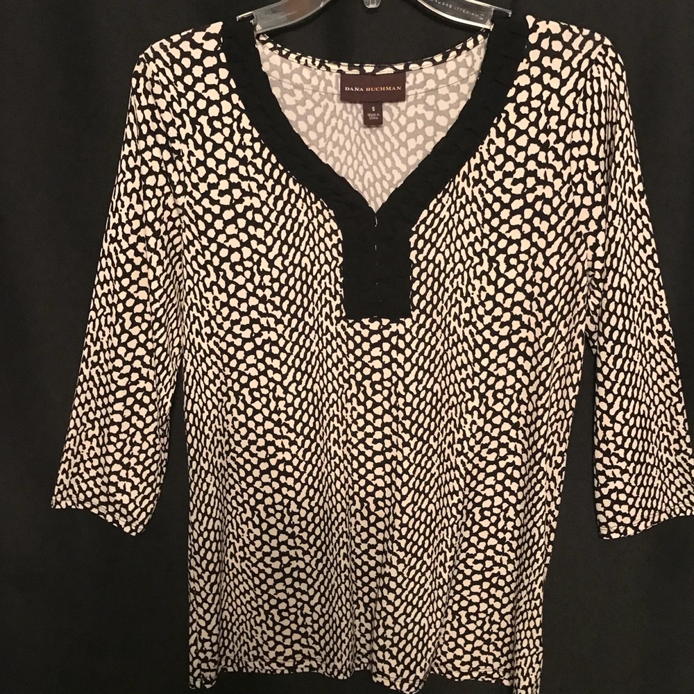 Black and cream printed tunic